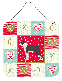Boston Terrier Love Wall or Door Hanging Prints (Color: Boston Terrier, size: 6 x 6)