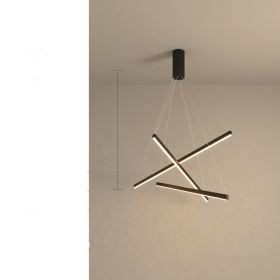 Modern Simple Atmosphere Light Luxury Small Apartment Pick High School Empty Lamps Chandelier (Option: Black style 3head-110V monochrome white light)