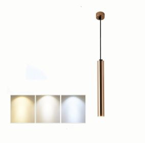 French Gold Long Cylindrical Chandelier (Option: 6x50CM astigmatism)
